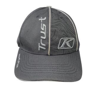 Klim Slideback Hat Gray One Size Adjustable Embroidered Vented Holes Polyester